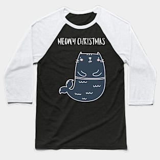 Meowy Christmas Baseball T-Shirt